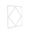 Hexagon Diamant 60x60 LED-panel, 60W - Høyde:15mm, 100lm/W, hvit kant