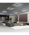 Hexagon Diamant 60x60 LED-panel, 60W - Høyde:15mm, 100lm/W, hvit kant