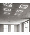 Hexagon Diamant LED Panel 60x60 - 60W, 6000lm, hvit kant