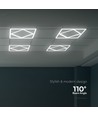 Hexagon Diamant 60x60 LED-panel, 60W - Høyde:15mm, 100lm/W, hvit kant