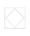 Hexagon Diamant 60x60 LED-panel, 60W - Høyde:15mm, 100lm/W, hvit kant
