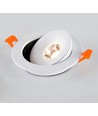 6,5W Ø10,9cm 360° innfellingsspot RA98 - Hull: Ø8,5 cm, Mål: Ø10,9 cm, 360 grader justerbar, hvit kant