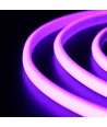 5m 11,5W/m Lilla Neon COB strip - 230V, IP67 vanntett, 288 LED, Kan klippes for hver 10cm