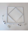 Hexagon Diamant 60x60 LED-panel, 60W - Høyde:15mm, 100lm/W, hvit kant