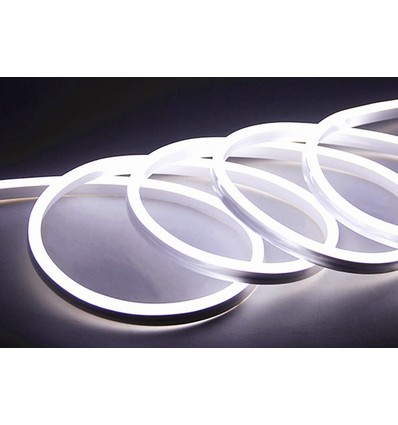 9W pr. meter Kald hvit 8x16 CLIP-ON Neon Flex LED - 230V, IP67