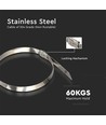 100x Rustfrie Kabelbindere / Strips - 4,6 x 200 mm, Stål, 100 stk.