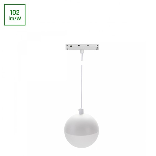 10W SHIFT BASIC GLOBE PENDANT - 48V, pendel til skinnesystem