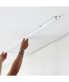 120cm vanntett komplett LED armatur - 36W, gjennomkoblet, IP65, 230V