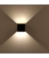 LEDlife CUBIC PRO 6W dimbar vegglampe - Sløyfbar, justerbar, firkantet, opp/ned, inne / ute, svart, IP65, inkl. lyskilde