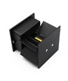 6W dimbar CUBIC PRO vegglampe - IP65, sort, viderekobling, justerbar, firkantet, opp/ned, inne / ute, inkl. lyskilde