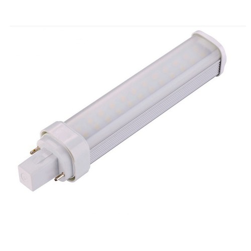 G24Q 7W LED-pære - 120°, varmhvit, mattet