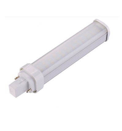 G24Q 7W LED-pære - 120°, varmhvit, mattet