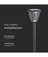 2W Solara LED hagelampe med solcelle og sensor - IP65, 93cm, CCT