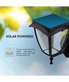Solcelle vegglampe, klassisk design - 3000K+6000K, sort