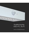3W solcelle vegglampe med sensor - IP65, hvit, 350lm, PIR sensor, utendørs