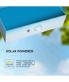 3W LED Solcelle Vegglampe - Murstein 350lm Litium Batteri 3.7V 1200mAh 4000K+3000K Hvit.