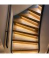 Trappe LED COB stripsett, 11W per trinn - 24V DC, IP20, Opptil 16 trinn, med sensor + fjernkontroll