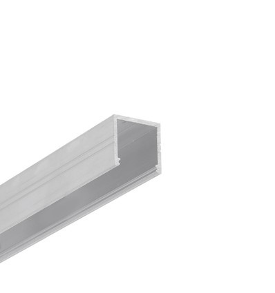 1m aluprofil SMART16 BC3/U4 - Ubehandlet aluminium, påbygging, LED-skinne