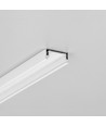 2m aluprofil SURFACE14.V2 EE7F/Y - Hvit lakkert, påbygging, LED skinne