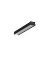 2m aluprofil UNI12 BCD/U - Sort anodisert, påbygging, LED skinne