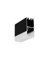 2m aluminiumsprofil COMBO30-01 ACDE-9 - Svart anodisert, påbygging, LED skinne