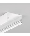 1m aluprofil LOWI C10 - Hvit lakkert, påbygging, LED skinne