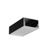 1m aluprofil LOWI C10 - Svart lakkert, påbygging, LED skinne