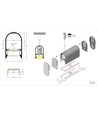 1m aluminiumsprofil NAMI23 CD-9 - Ubehandlet aluminium, påbygg, LED-skinne