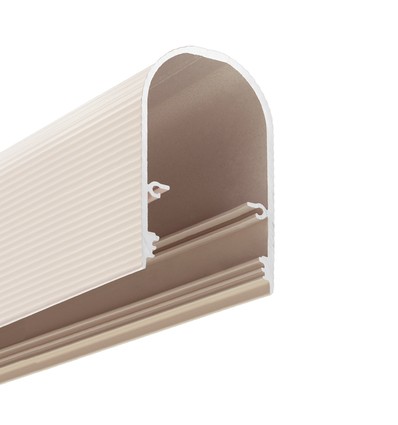 1m aluminiumsprofil NAMI23 CD-9 - Beige lakkert, påbygging, LED skinne