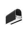 1m aluminiumsprofil NAMI23 CD-9 - Sort anodisert, påbygging, LED-skinne