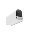 2m aluprofil NAMI23 CD-9 - Hvit lakkert, påbygging, LED-skinne