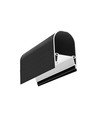 2m aluminiumsprofil NAMI23 CD-9 - Sort anodisert, påbygging, LED skinne
