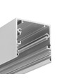 1m aluprofil PHIL53 C10 - Anodisert, påbygg, LED-skinne