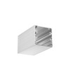 2m aluprofil PHIL53 C10 - Ubehandlet aluminium, påbygging, LED skinne
