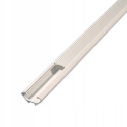PVC hjørneprofil 15x15 til LED strip - 1 meter, hvit, inkl. melkehvitt deksel