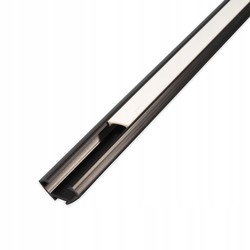 Alu / PVC profiler PVC hjørneprofil 15x15 til LED strip - 1 meter, svart, inkl. melkehvitt deksel