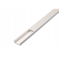Alu / PVC profiler PVC profil 16x7 til LED strip - 1 meter, hvit, inkl. melkehvitt deksel