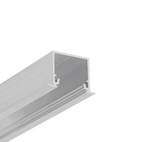 1m aluprofil LINEA-IN20 EE7F/U7 - Ubehandlet aluminium, innebygd, LED skinne