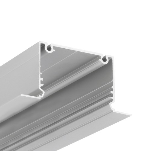 1m aluminiumsprofil PHIL RECESSED C10 - Anodisert, innfelt, LED skinne