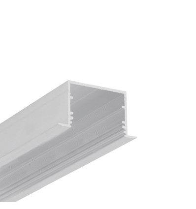 2m aluminiumsprofil VARIO30-07 ACDE-9/U9 - Ubehandlet aluminium, innfelt, LED-skinne.