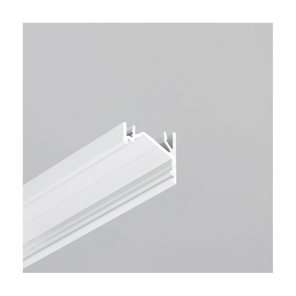 2m aluminiumprofil CORNER12.V2 EF/U – Hvit lakkert, hjørne, LED skinne