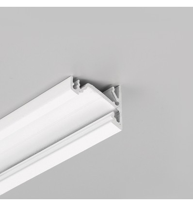 1m aluprofil CORNER14 EE7F/TY - Hvit lakkert, hjørne, LED skinne