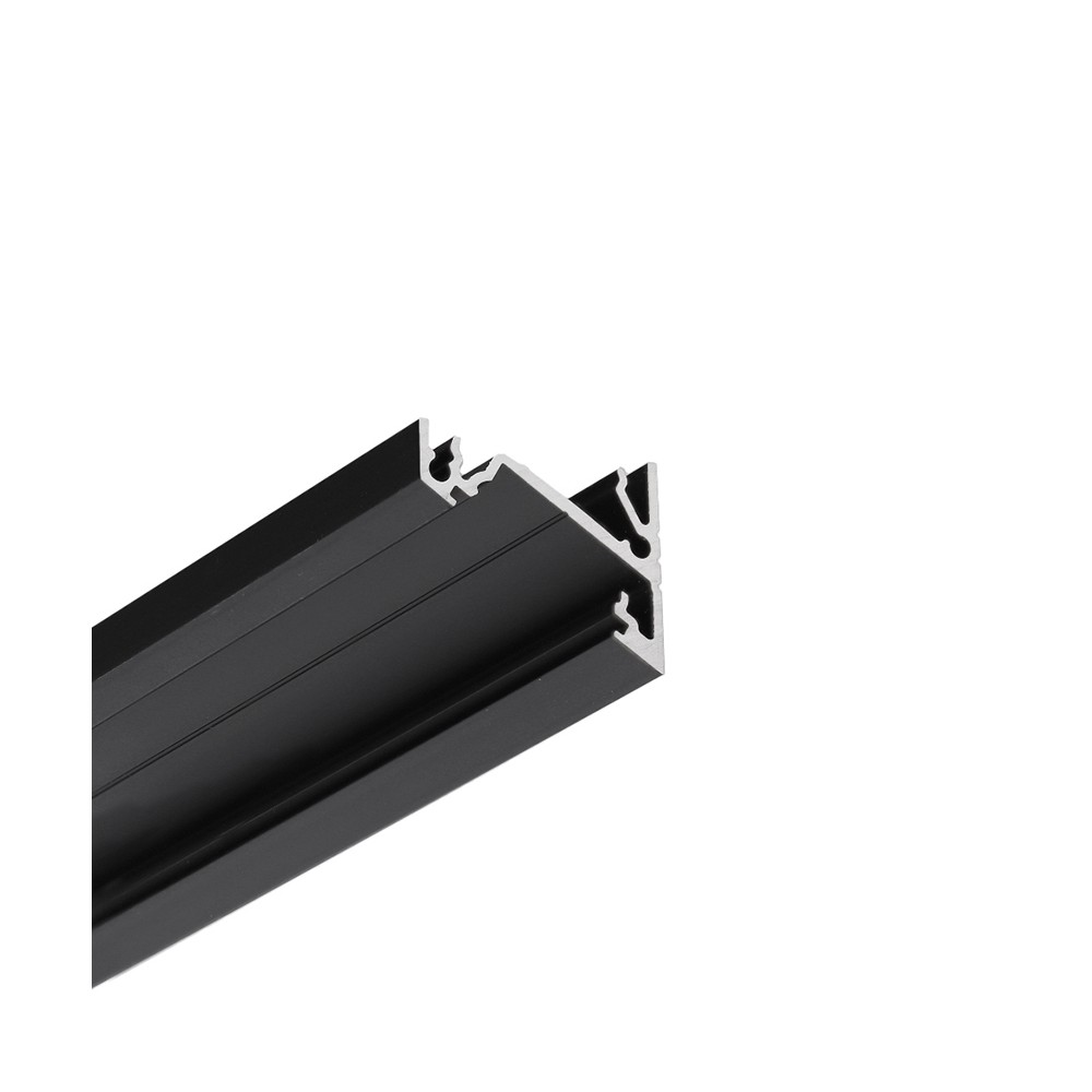 2m aluprofil CORNER14 EE7F/TY – Svart anodisert, hjørne, LED skinne