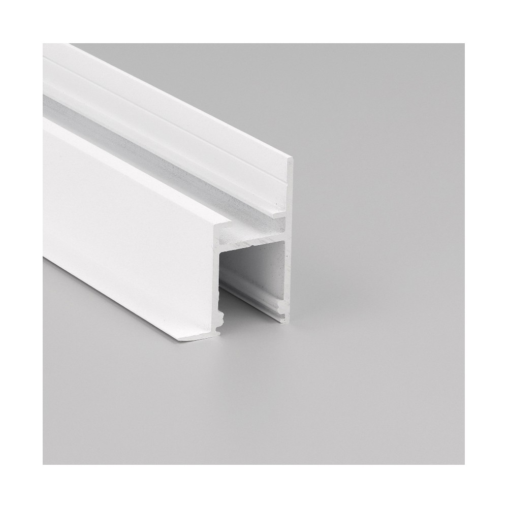 1m aluprofil FRAME14 BC/Q – Hvit lakkert, innsparkling, LED skinne