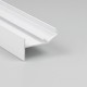 1m aluminiumsprofil GLOW12 UP A1C - Hvit lakkert, innsparkling, LED skinne