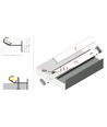 1m aluprofil GLOW12 UP A1C - Anodisert, innsparkling, LED skinne