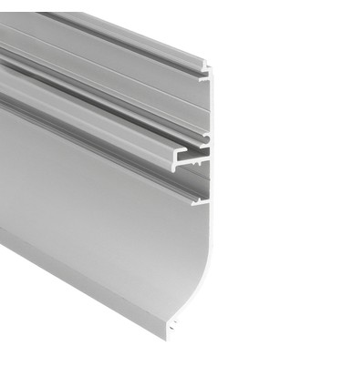 1m aluminiumsprofil SKIRT10 AC2/Q9 - Anodisert