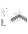 1m aluprofil SKIRT10 AC2/Q9 - Hvit lakkert