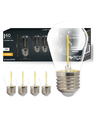 5 stk E27 1W LED-pære - ST14, COB filament