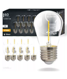 10 stk E27 2W LED-pære - ST14, COB filament, klart glass